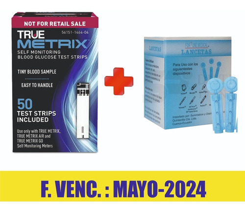 Tiras Reactivas True Metrix X 50 Unid. + Lancetas X100 Und