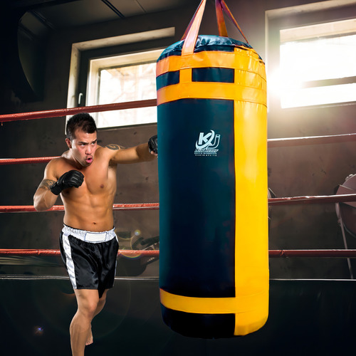 Saco De Boxeo Costal De Box Gordo Jr. 70 Kg Mma Muay Thai Color Amarillo