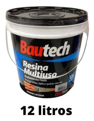 Resina Fosca Base Água Fosca Incolor 12 Litros Bautech 