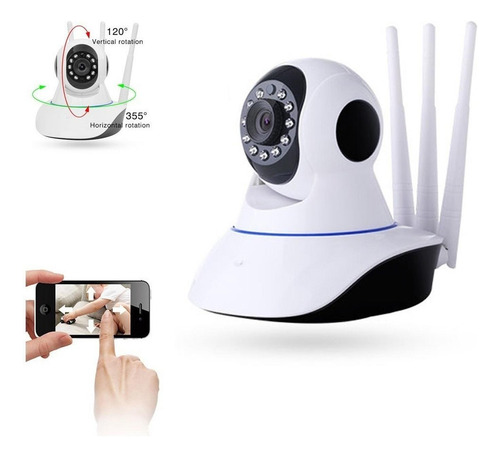 Imagen 2 de 5 de Camara Ip Wifi Hd Motorizada Vision Nocturna 360°