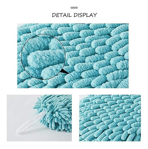 * 3pcs Soft Chenille Hanging Hand Towels For Bath