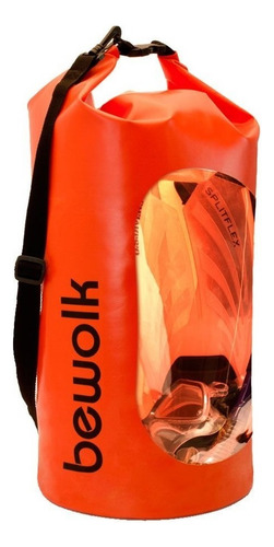 Bolso Estanco Bewolk Con Ventana 35 L Camping Nautica Pesca Color Naranja