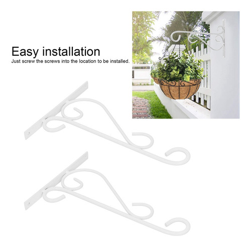 Soporte De Pared De Hierro Forjado Para Colgar Plantas Con F
