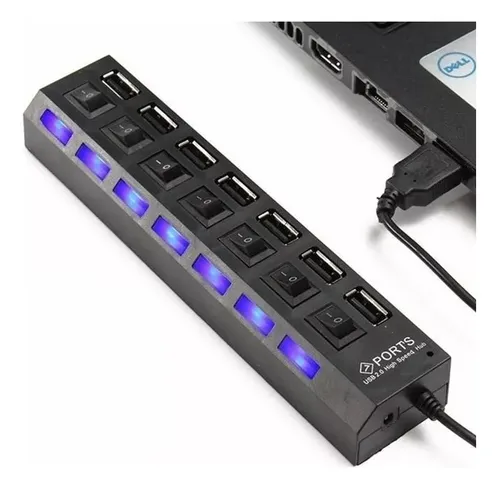 Multiplicador Puerto Hub Usb 2.0 Conector Multiple X7 Switch