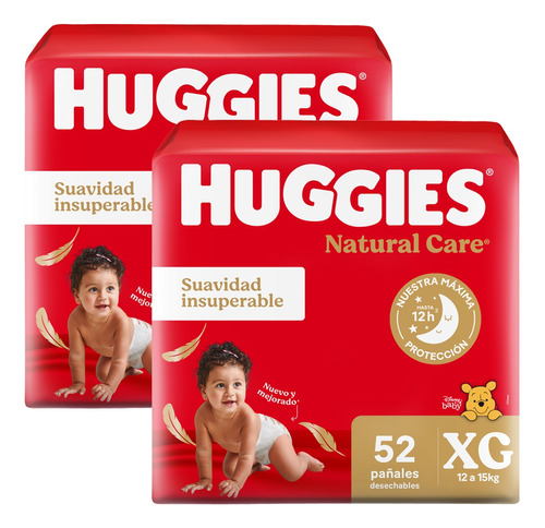 Pañales Huggies Supreme Care Ahorrapack M G Xg Xxg Xxxg X 2