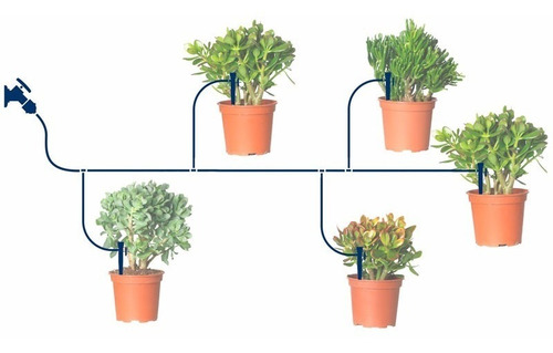 Imagen 6 de 9 de Kit De Riego Por Goteo Para 10 Macetas Aquaflex Oferta!!