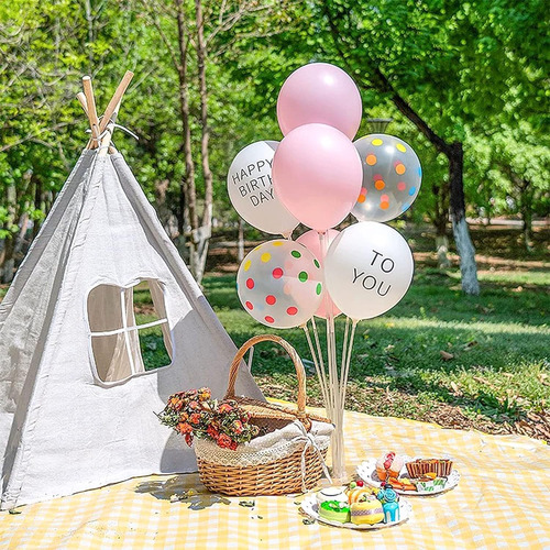 Soporte De Globos Para Mesas,5pcs Kit De Soporte De Globo Tr