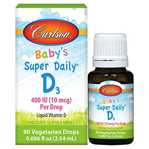 Carlson Baby Super Daily D3 400 Ui 10 Mcg Bebes 90 Gotas