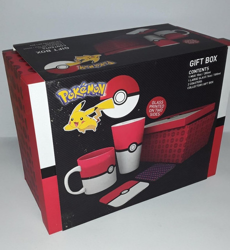 Pokémon - Caneca + Copo + 2 Porta Copos Personalizados!