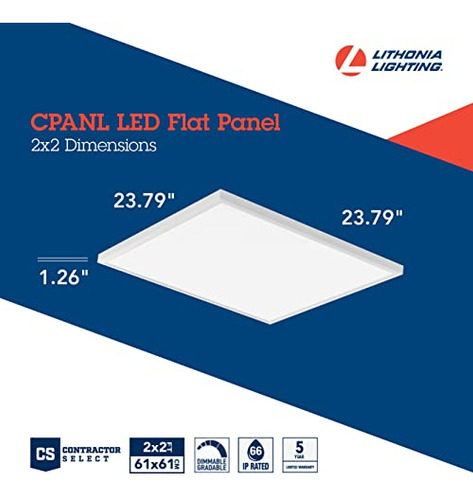 Panel Led Plano 3300lm 3500-5000k Montaje Techo Directo