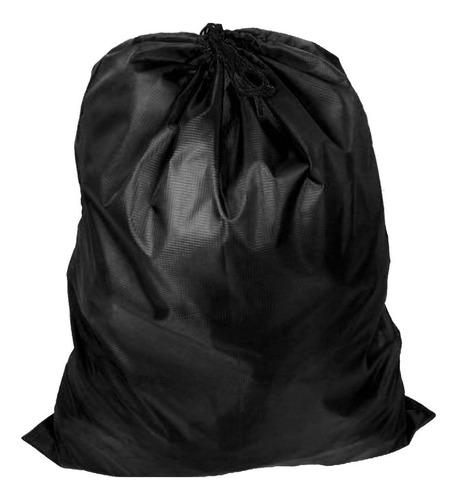 Bolsa De Almacenaje Con Cordón Impermeable Negro 50x70cm