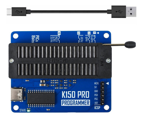 Programador Pic K150 Pro Mejorado Base Programacion Usb C