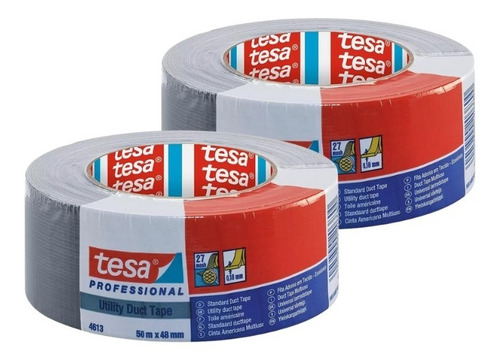 Fita Silver Tape Kit 2und Profissional Prata 50mx48mm Tesa