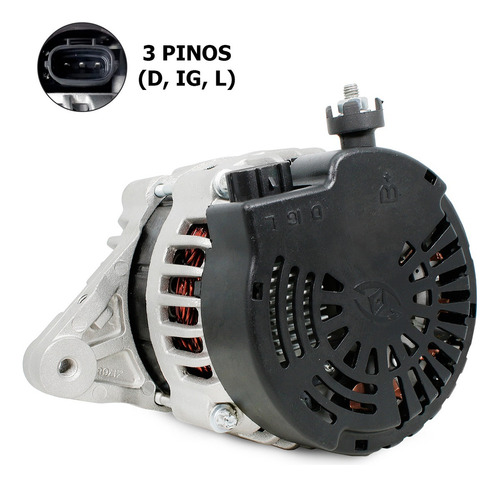 Alternador Chery Qq New 1.0 3cc 2016 2017 2018 2019 2020 85a