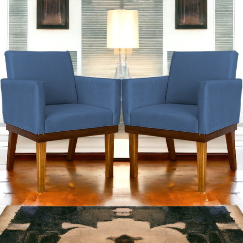 Kit de 2 sillones decorativos Mel Sala, colores de gamuza, color rosa, suave, diseño de tela de gamuza