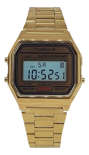 Relógio Unissex Tuguir Digital Tg30318 Dourado