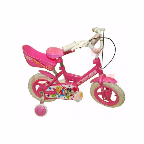 Bicicleta Barbie Rodado 12 Cubierta Camara Lelab 15053