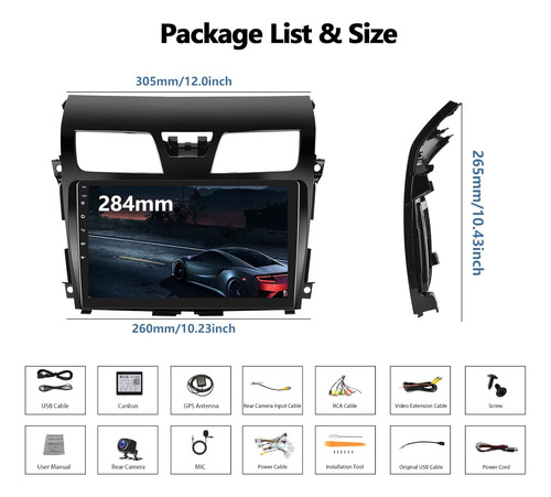 Estéreo De Coche Android 11 Para Nissan Teana Altima 2013-20