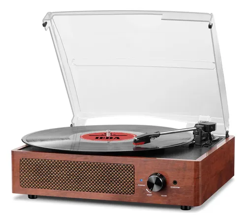 Reproductor De Vinilo Con Bluetooth, Tocadiscos Kedok