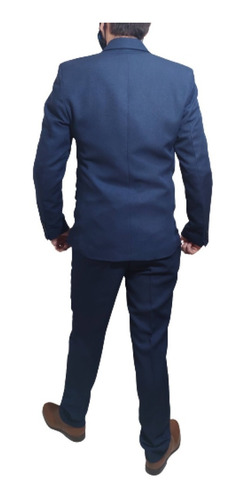Imagen 6 de 8 de Ambo Traje Azul Y Azul Francia Elegante Sport Máxima Calidad