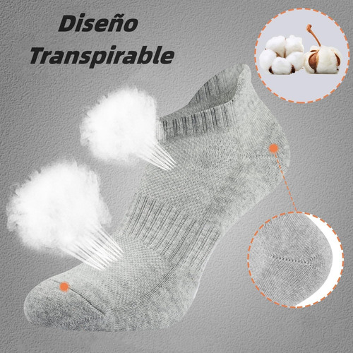 Calcetines Deportivos Tobilleros Algodón Hombre Mujer 6 Pare