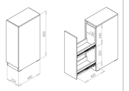 Imagen 3 de 3 de Organizador Modulo Cocina Baño Lavadero Especiero