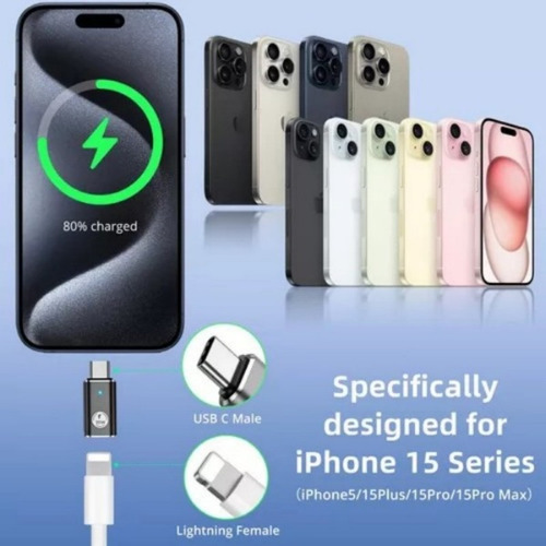 Adaptador Usb Lightning To Tipo-c, 5 Gbps, 2 Piezas