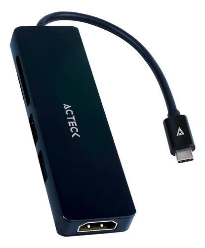 Acteck Hub Usb C 3.2 Macho - 1x Hdmi, 1x Usb 2.0, 1x Usb 3.0