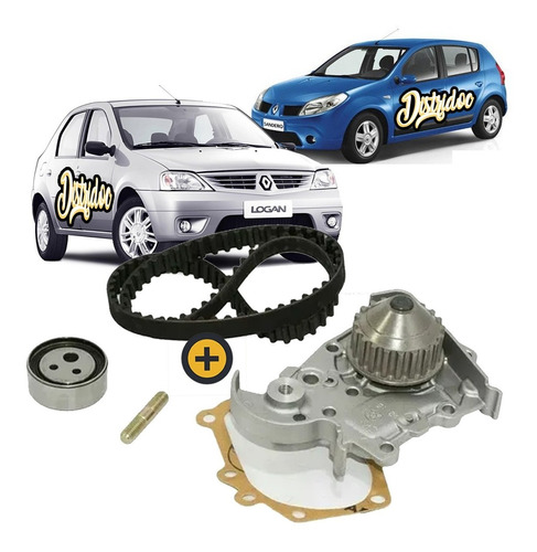 Kit Distribución Gates C/bomba Renault Sandero 1.6 8v H 2010