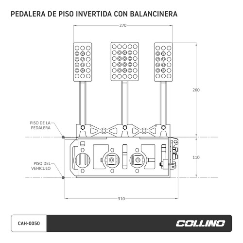 Imagen 5 de 7 de Pedalera Piso Balancinera Bombas Invertidas Collino Cuotas