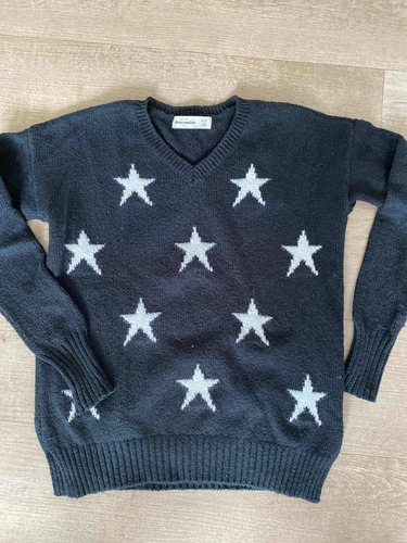 Sweater De Hilo Niñas Abercrombie Negro Talle 11/12 Años 