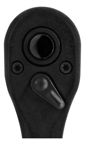 Matraca acodada 1/4" de Acero cromo vanadio recubierto en plástico de alta resistencia con botón 72 dientes color negro acabado mate Modelo KN 1052-S KNOVA