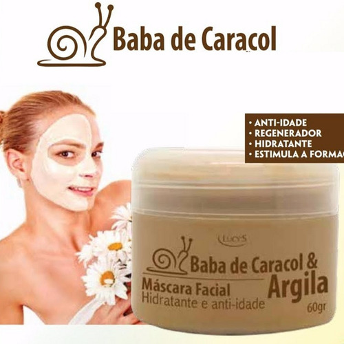 Imagem 1 de 5 de Máscara Facial Baba Caracol Argila Hidrata Anti Idade