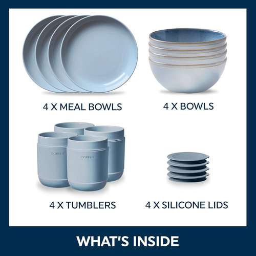 Juego De Vajilla Corelle Para Cuatro Personas, X12/16 Piezas