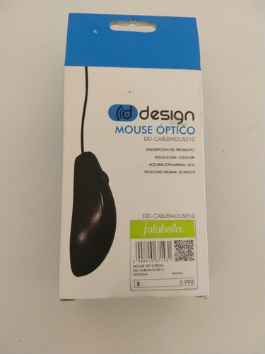 Imagen 4 de 4 de Mouse Óptico Design Con Cable Dd-cablemouse10