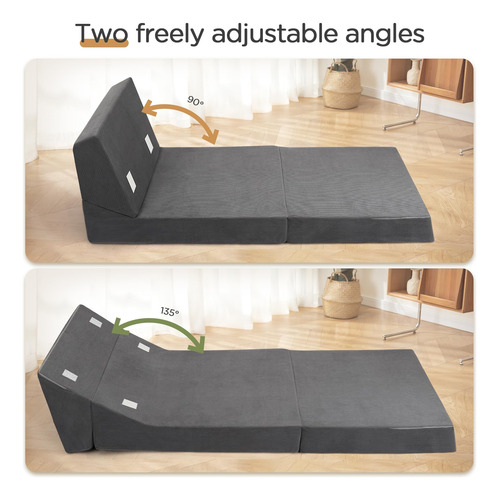 Panghuhu88 Sofá Cama Plegable De Espuma 3 En 1 Sofá Cama