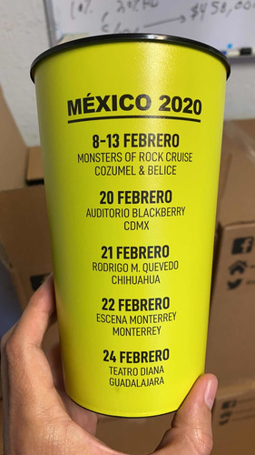 Vaso Oficial Stryper History Tour Mexico 2020 The Warning