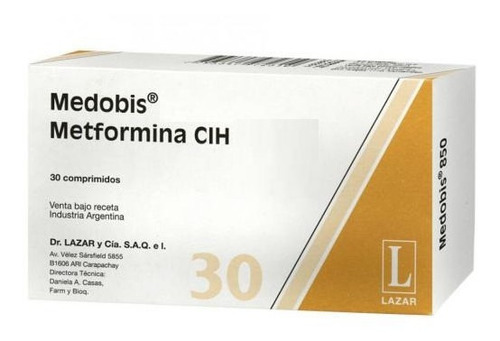 Medobis® 500mg X 30 Comprimidos - Metformina Lazar
