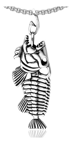 Xusamss Hip Hop Dj Collar De Calavera Con Colgante De Hueso