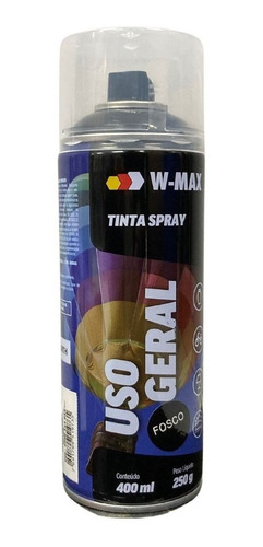 Spray Preto Fosco  Metal, Vidro, Aluminio, Madeira, Cerâmica