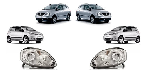 Juego De Opticas Volkswagen Fox/suran 2004/2009 Biparabola 