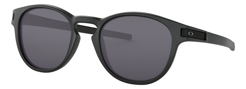 Anteojos de sol Oakley Latch Standard con marco de o matter color matte black, lente grey de plutonite clásica, varilla matte black de o matter - OO9265