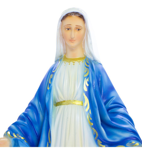 Imagem 7 de 10 de Escultura Imagem Nossa Senhora Das Graças - Colorida 30cm