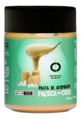 Pasta De Amendoim Paçoca Com Coco Vegano  Blend 220g
