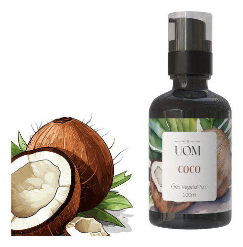 Óleo De Coco Fracionado 100ml Para Pele E Cabelo