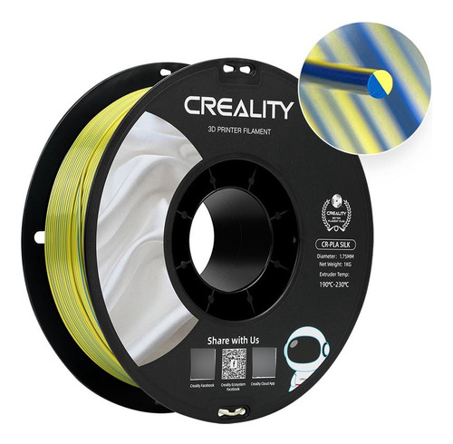 Filamento Creality Cr-silk (amarelo/azul) 1,75mm 3301120014