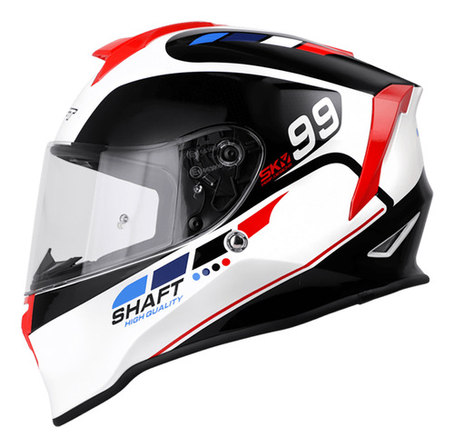 Casco Sh-551 Bruk Blnc Roj Visor Trans