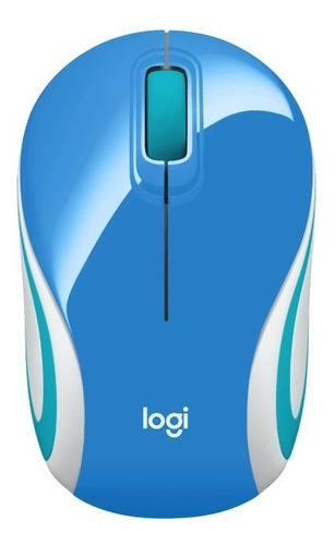 Mini Mouse Logitech Sem Fio Rc/nano Usb 1000 Dpi - M187 Azul Cor Azul