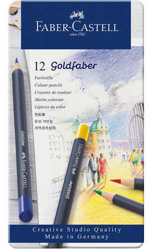 Lápiz Faber-castell Goldfaber Lata X 12 - Mosca