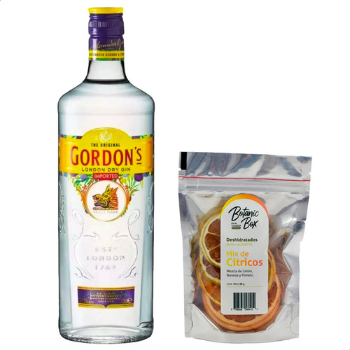 Gin Gordons London Dry + Mix Citrico Botanic Box - 01mercado